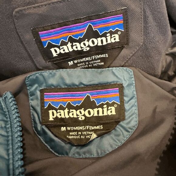 Patagonia Stormdrift 3-in-1 Parka Charcoal Teal Smolder Blue Women's Medium - Picture 10 of 16